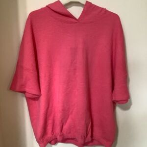 OLSEN: Clara Jersey Pink Hooded Sweater (NWT)